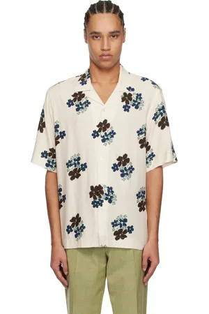 Paul Smith Chemise à manches courtes blanc cassé à coupe classique