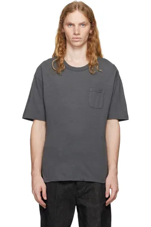 VISVIM T-shirt surdimensionné gris à effet usé