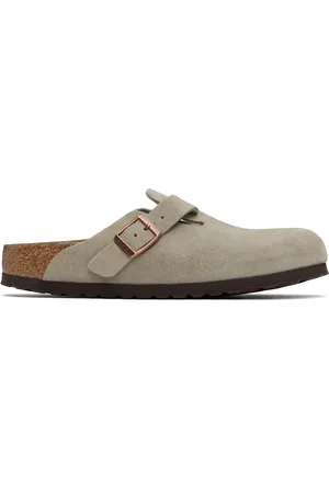 Birkenstock Flâneurs étroits à enfiler Boston à semelle intérieure en suède