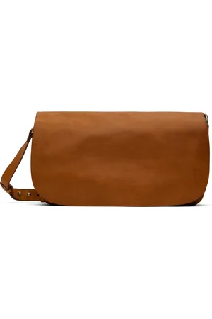 DRIES VAN NOTEN Sac brun clair en cuir