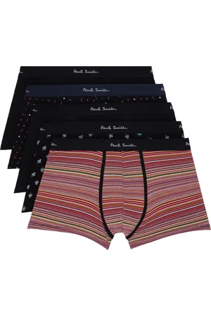 Paul Smith Ensemble de cinq boxers multicolore à rayures emblématiques et à motif graphique