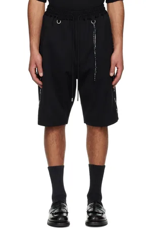 MASTERMIND JAPAN Short décontracté noir en jersey à garnitures de style ruban à crânes