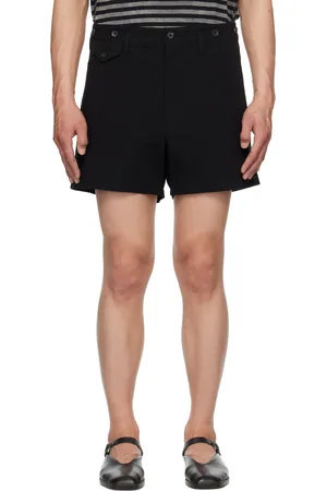 YOHJI YAMAMOTO Short ajusté noir à bretelles
