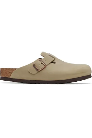 Birkenstock Flâneurs à enfiler Boston bruns en cuir nourri