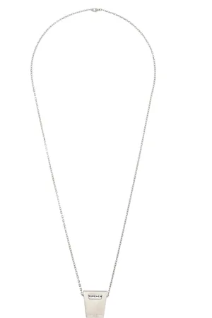 Rick Owens Collier argenté à plaque d