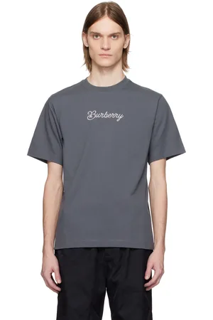 Burberry T-shirt gris à emblème du cavalier à planche de surf