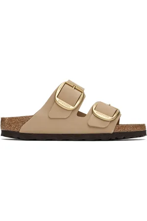 Birkenstock Sandales étroites Arizona beiges à grandes boucles