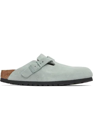Birkenstock Flâneurs étroits à enfiler Boston gris à semelle intérieure moulée