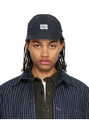 Ralph Lauren Casquette de style militaire indigo en denim