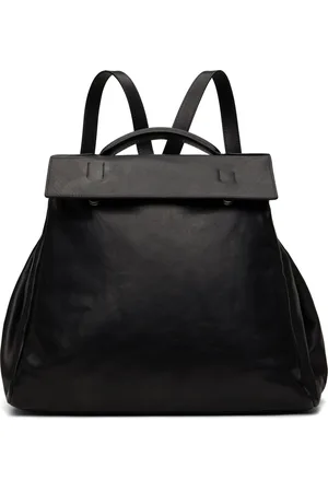 DRIES VAN NOTEN Sac à dos noir en cuir