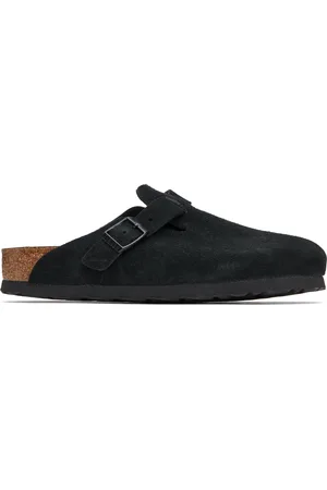 Birkenstock Flâneurs à enfiler Boston noirs à semelle intérieure moulée