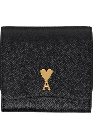Ami Portefeuille Paris Paris noir en cuir