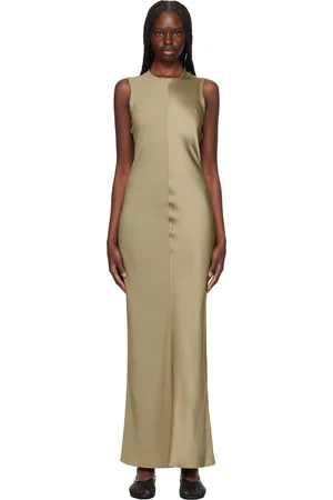 Ami Robe longue droite taupe