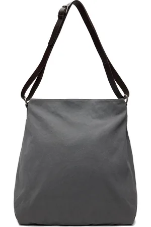DRIES VAN NOTEN Grand sac gris en canevas
