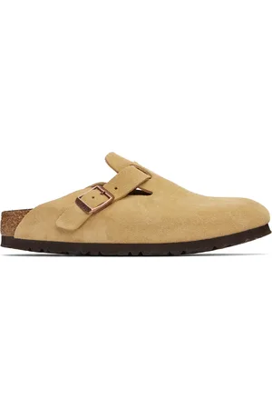 Birkenstock Flâneurs étroits à enfiler Boston beiges à semelle intérieure moulée