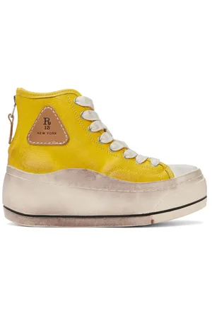 R13 Baskets montantes Kurt jaunes