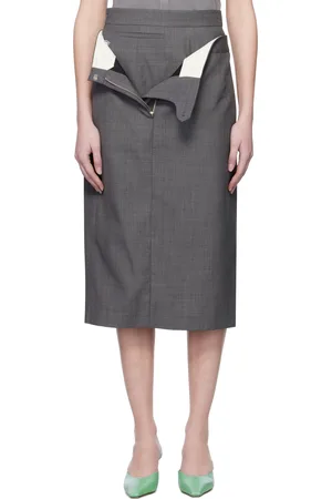 Shushu/Tong Ensemble de jupes midi étagées grises