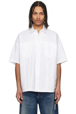 MASTERMIND JAPAN Chemise blanche en toile oxford