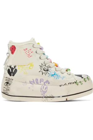 R13 Baskets montantes Kurt blanc cassé