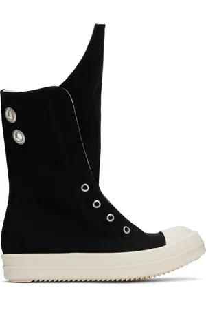 Rick Owens Baskets de style botte noires - Hollywood