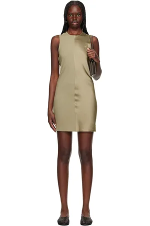 Ami Robe courte droite taupe