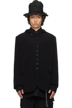 YOHJI YAMAMOTO Veston noir à capuche - POUR HOMME