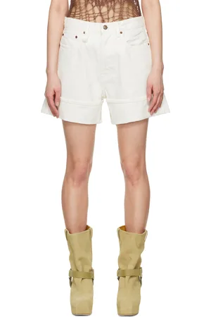 R13 Short Nina blanc cassé en denim