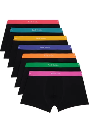 Paul Smith Ensemble de sept boxers noirs en coton bio
