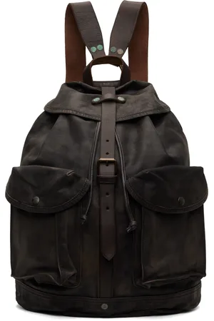 Ralph Lauren Sac à dos noir en cuir