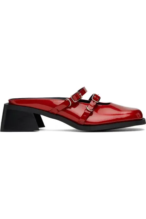 Justine Clenquet Mules Andie rouges