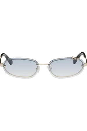 OFF-WHITE Lunettes de soleil Miami doré et bleu