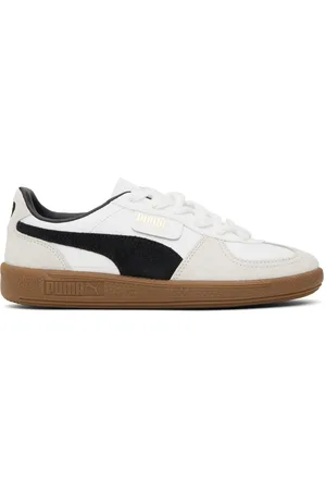 PUMA Baskets Palermo blanc et gris en cuir