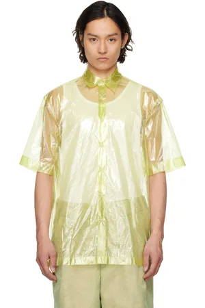 DRIES VAN NOTEN Chemise transparente verte