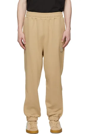 Maison Kitsuné Pantalon de survêtement beige en coton édition Puma