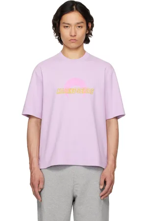 Marine Serre T-shirt de sport décontracté mauve à logo