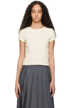 DUNST T-shirt ajusté blanc cassé
