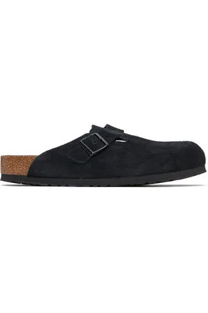 Birkenstock Flâneurs à enfiler Boston noirs à semelle intérieure moulée