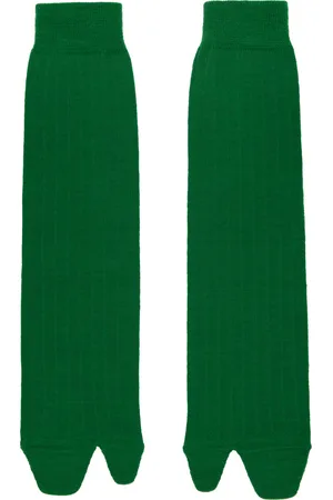Maison Margiela Chaussettes vertes à bout Tabi