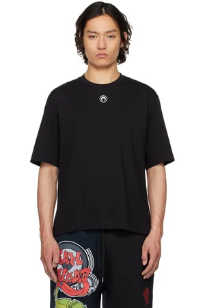 Marine Serre T-shirt noir en coton bio - Borderline