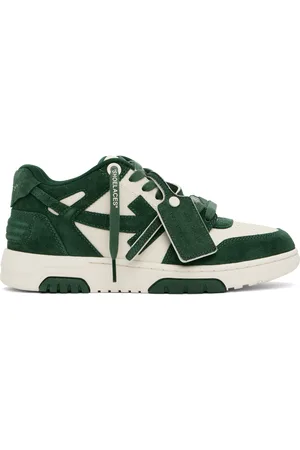 OFF-WHITE Baskets Out Of Office rouge et vert et blanc cassé