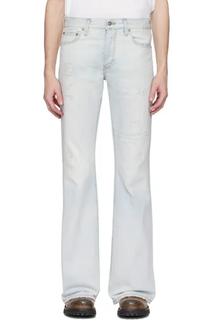 Cout de la Liberte Jean évasé Jimmy Crispy bleu en denim non extensible