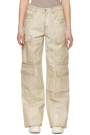 Rick Owens Jean beige à poches cargo - Hollywood