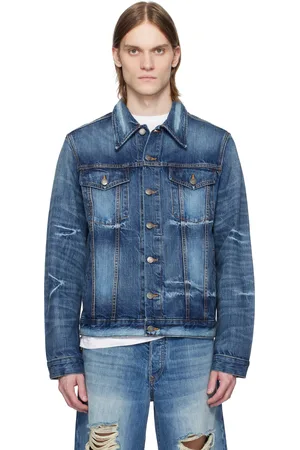 Cout de la Liberte Blouson camionneur structuré Johnny Crispy bleu en denim
