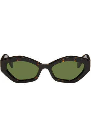 OFF-WHITE Lunettes de soleil Hilo brun et noir