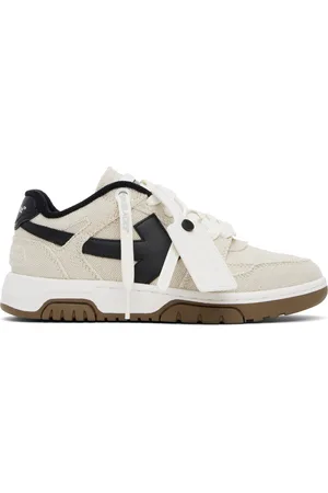 OFF-WHITE Baskets étroites Out of Office beige et noir