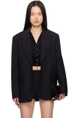 Alexander Wang Veston surdimensionné noir à logo brodé
