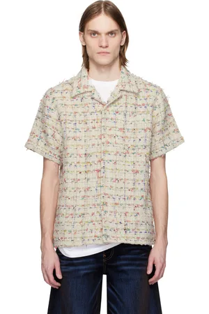 Cout de la Liberte Chemise de bowling Robbie beige en tweed