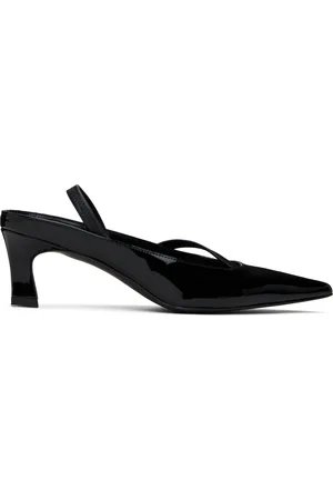Justine Clenquet Chaussures à petit talon Sofia noires à bride arrière