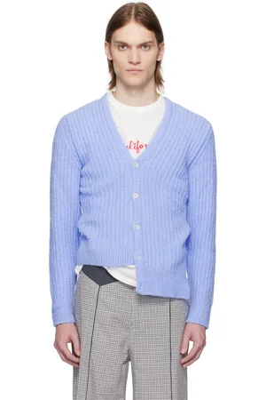 ERL Cardigan asymétrique Cozy bleu