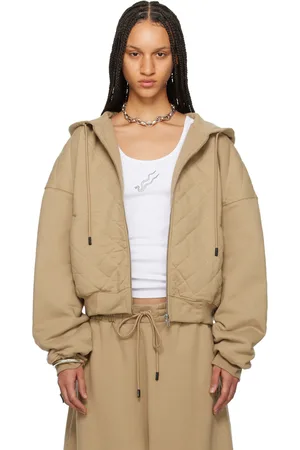 LU’U DAN Pull à capuche matelassé beige